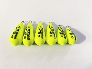 Immagine di M2 FISHING Piombo A Pera Plastificato Fosforescente GIALLO FOSFO