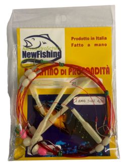 Immagine di NewFishing Trave Bolentino Di Profondità Trave: 0.80mm Hook: 5 Ami 2/0 - 1 Amo 4/0