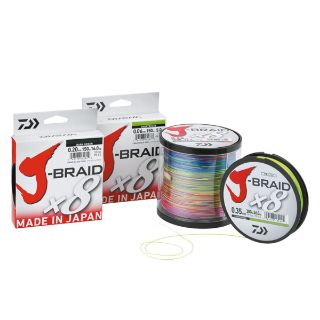 Immagine di Daiwa J-Braid X8 Ø 0.20mm 29 Lb. PE  Kg.13.0 500Mt Multicolor